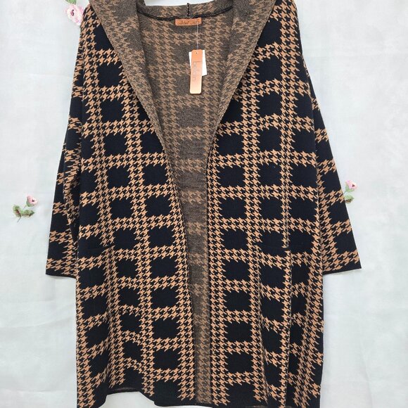 BELLDINI* OPEN FRONT CARDIGAN* COLOR: BLACK ALMOND* SIZE: 1X - Picture 12 of 12